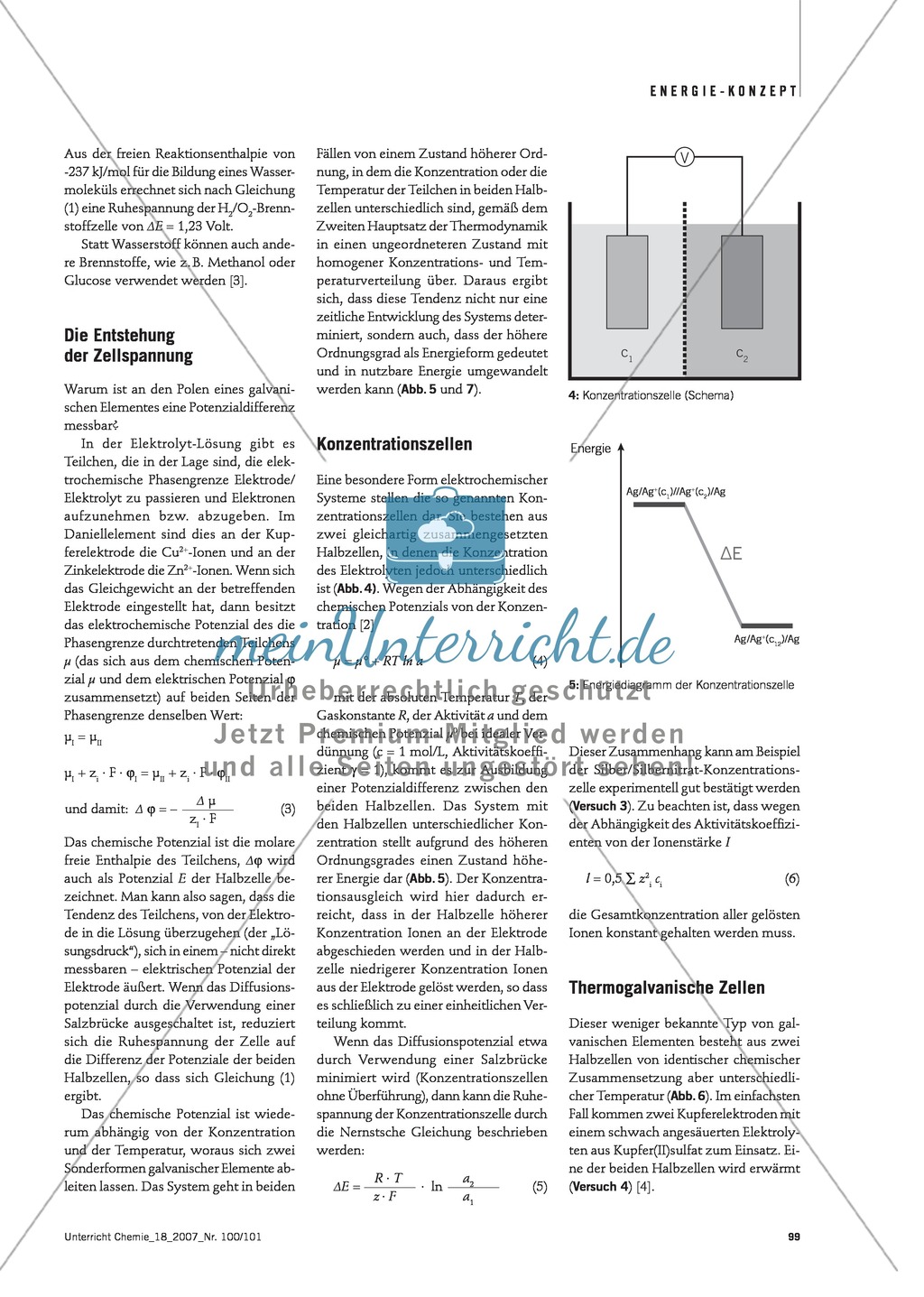 Energieumwandlungen verstehen - Energieumsatz in elektrochemischen Systemen Preview 3