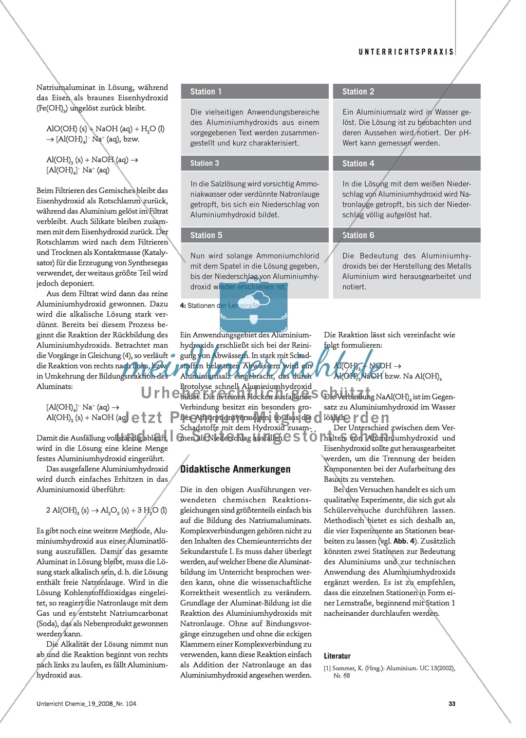 Ausfällen und Lösen eines Stoffes: Das Reaktionsverhalten von Aluminiumhydroxid Preview 3