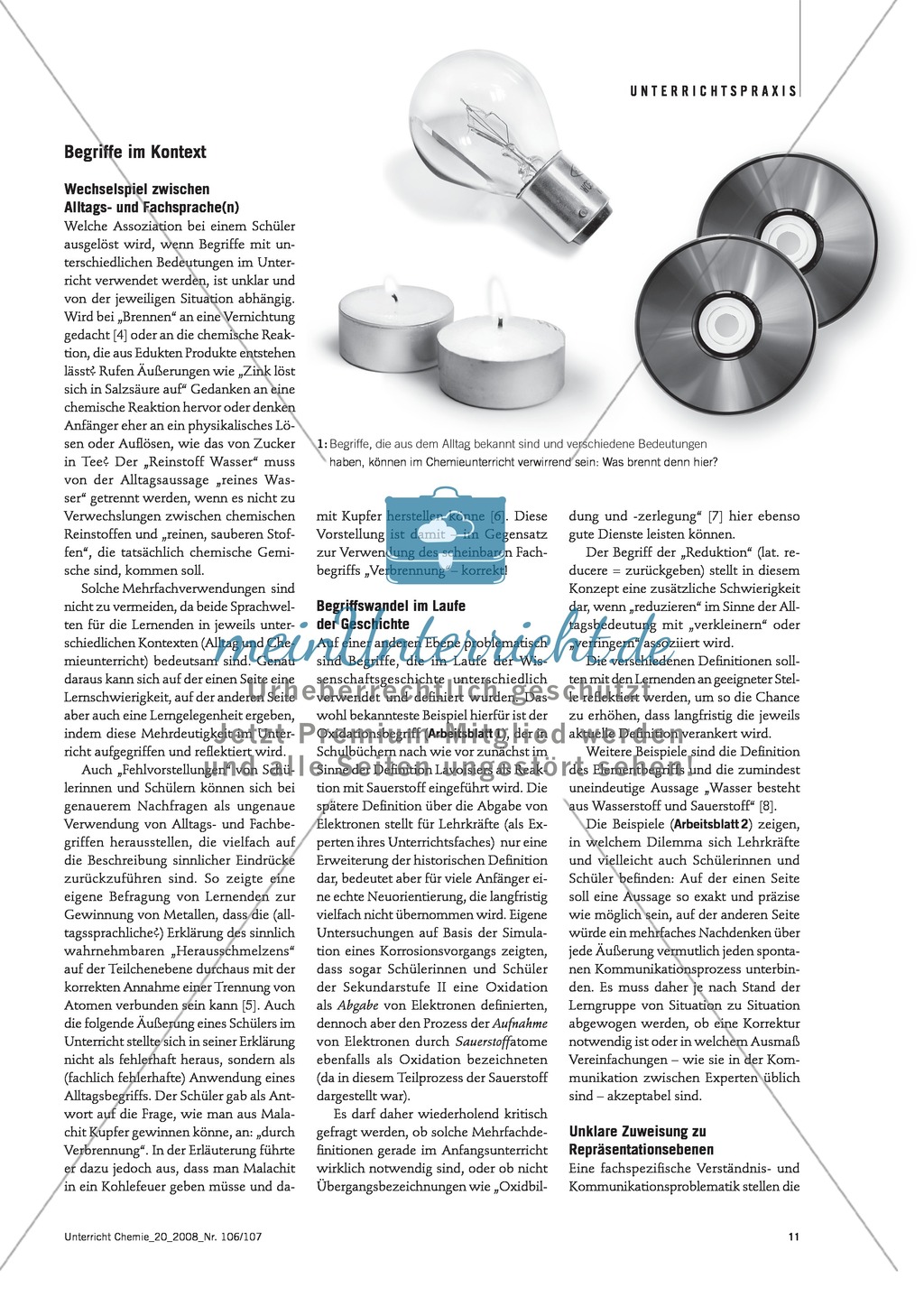 Die chemische Fachsprache - Mehrdeutigkeit von Alltagssprache + Formelsprache Preview 2