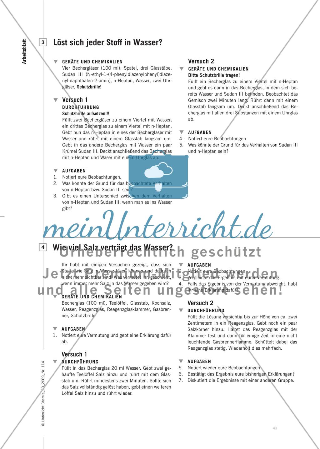 Das Salz gibt die Farbe ab - Zur Einführung eines tragfähigen Löslichkeitskonzepts Preview 6
