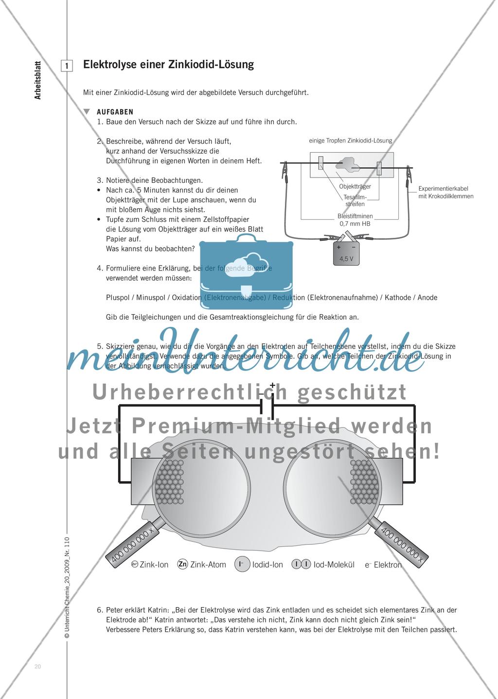 Elektrolyse im Mikromaßstab - Microscale-Elektrolyse einer Zinkiodid-Lösung Preview 3