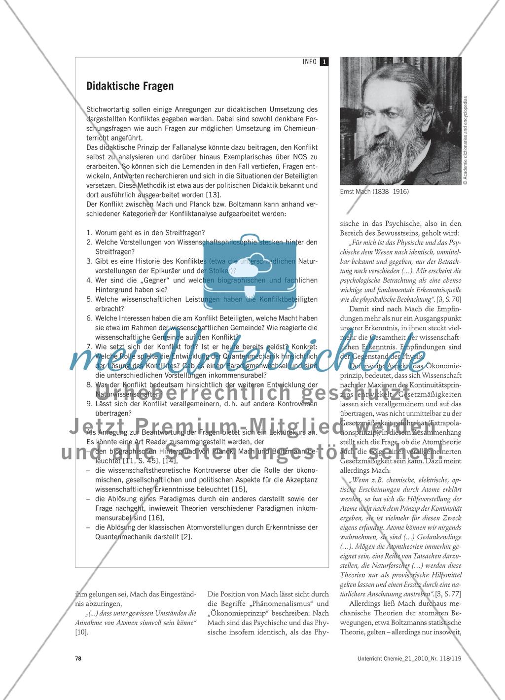 Kontroverse Atomtheorie - Über den Streit zwischen Positivisten und Realisten zur Theorie der Atome Preview 3