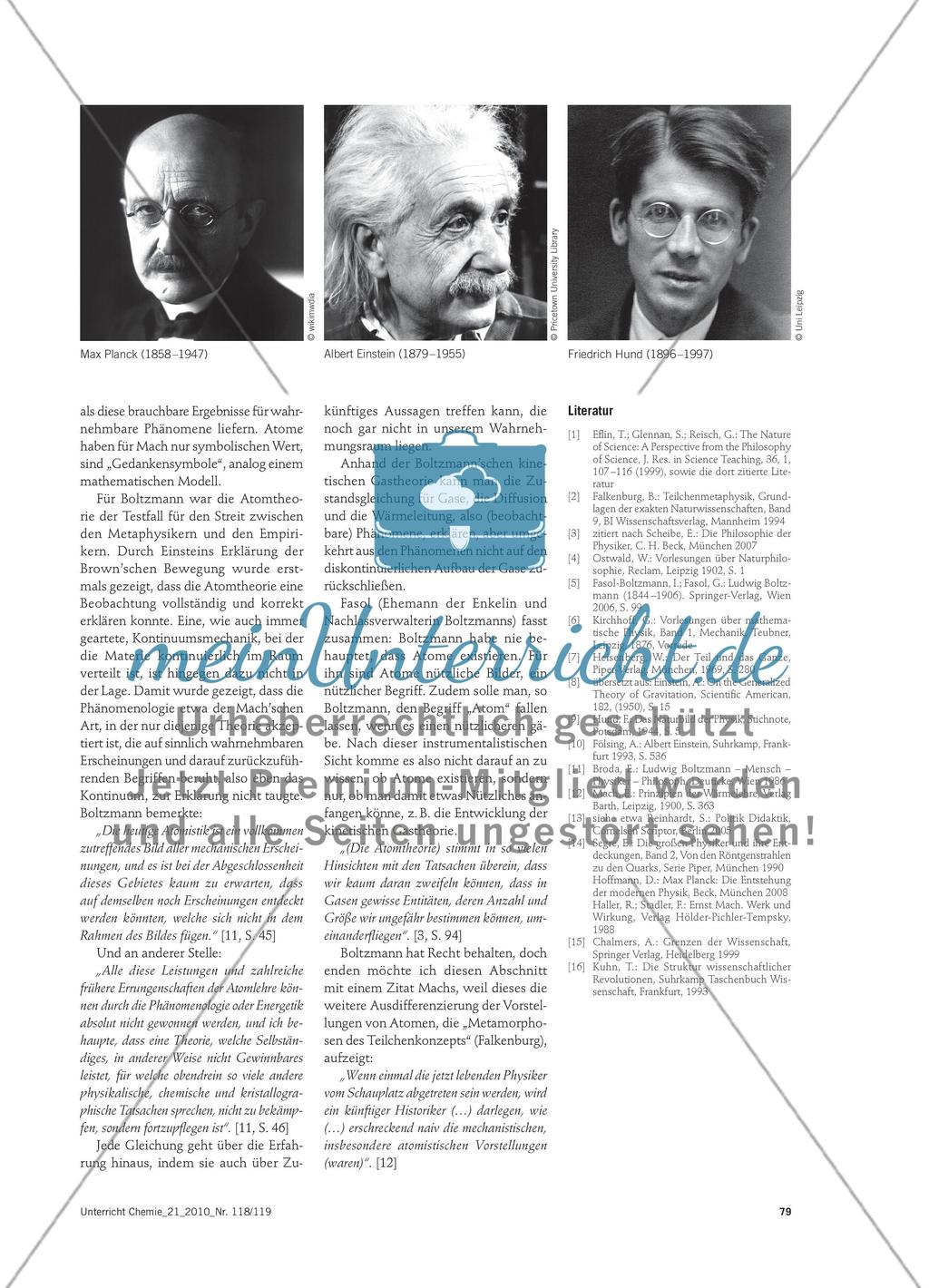 Kontroverse Atomtheorie - Über den Streit zwischen Positivisten und Realisten zur Theorie der Atome Preview 4