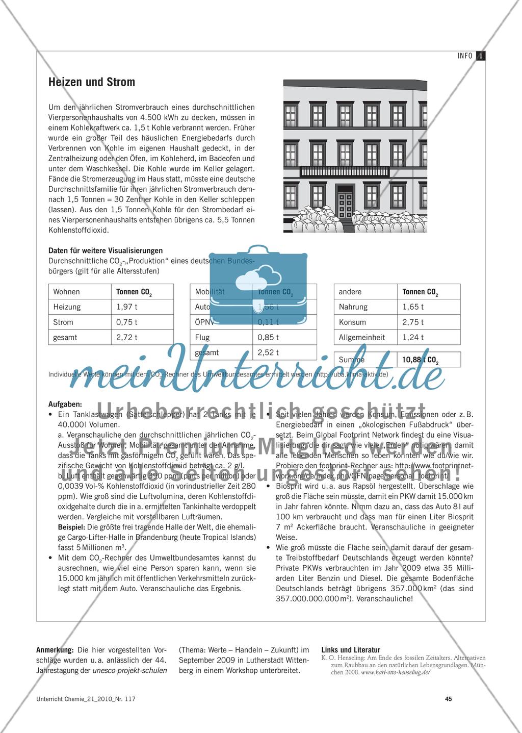 Sichtbar machen, was sich unserer Vorstellung entzieht - Energiebedarf, CO2 und Treibhauseffekt Preview 2
