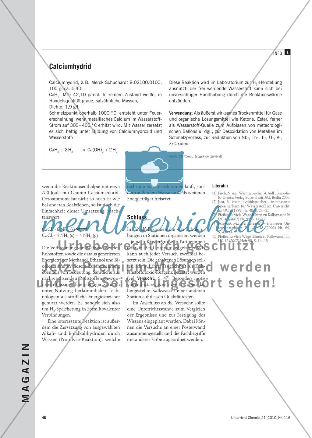 Reaktionsenthalpie als Basis für Wärmespeicher Preview 3