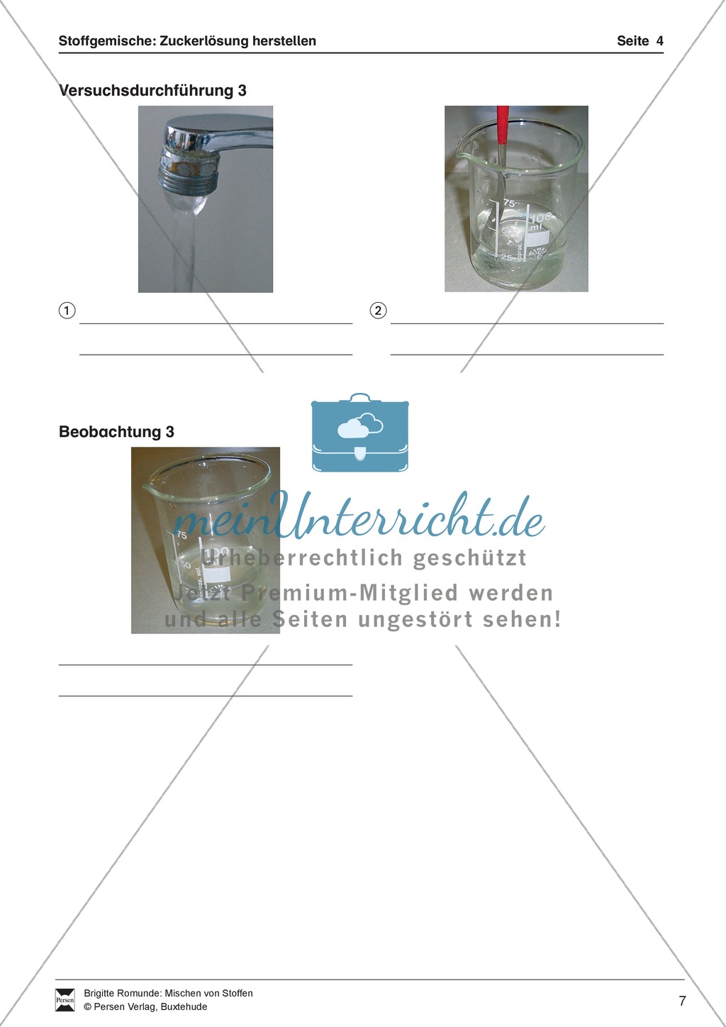 Herstellung einer Zuckerlösung zur Erforschung des Phänomens Sättigung Preview 5