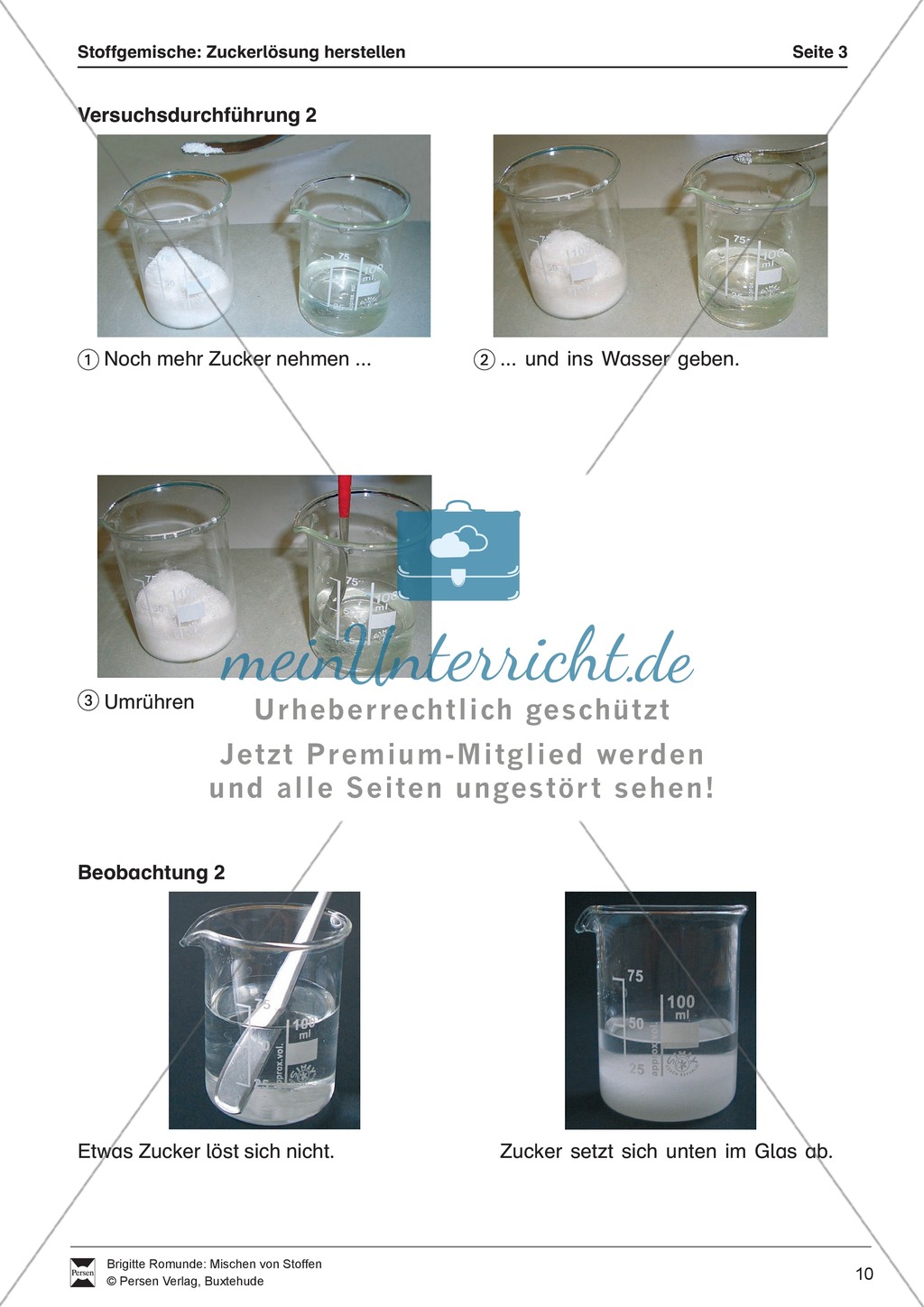 Herstellung einer Zuckerlösung zur Erforschung des Phänomens Sättigung Preview 8