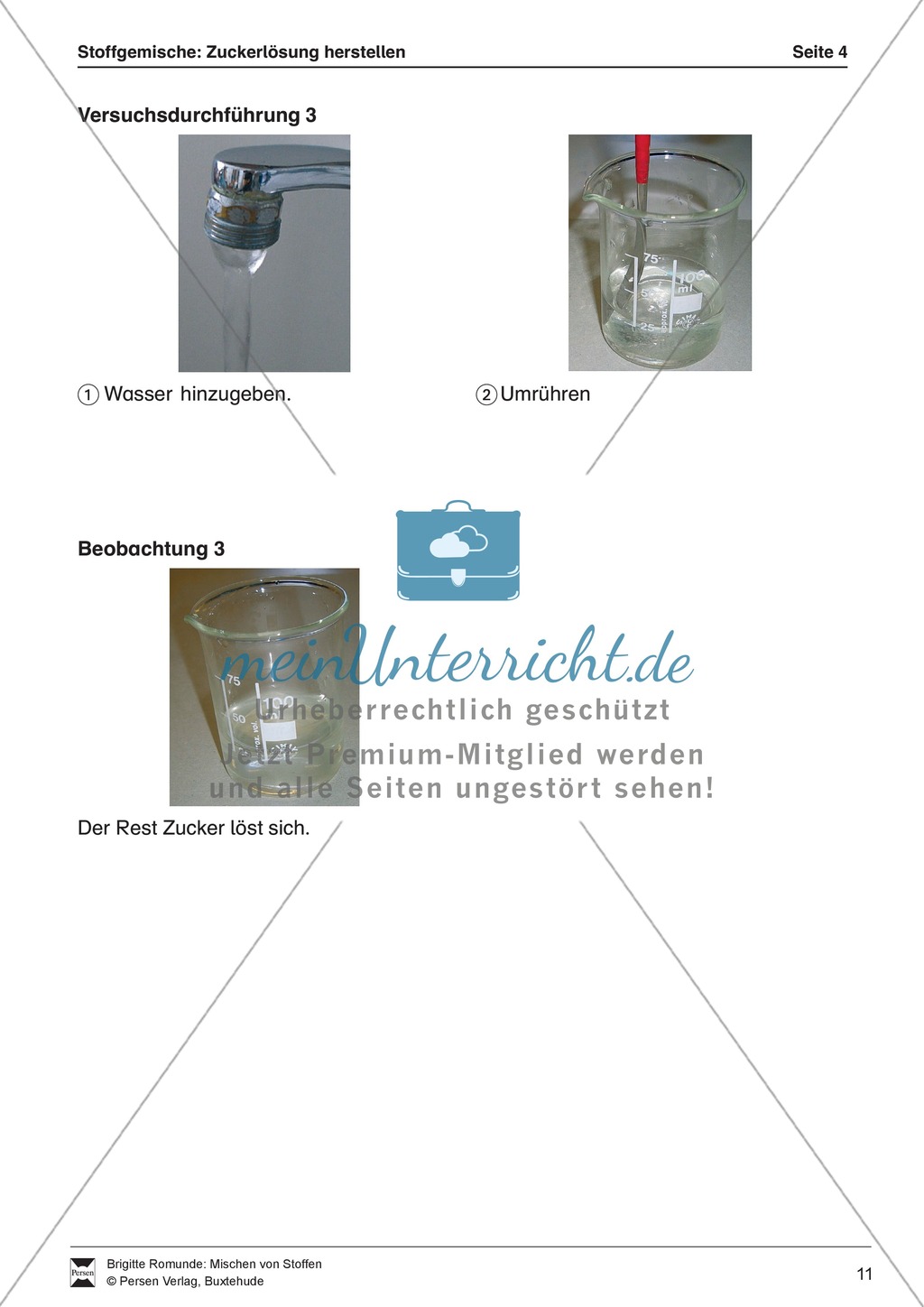 Herstellung einer Zuckerlösung zur Erforschung des Phänomens Sättigung Preview 9