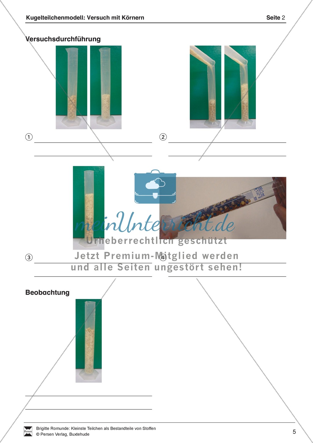 Versuch mit Körnern als Erweiterung des Kugelteilchenmodells Preview 3