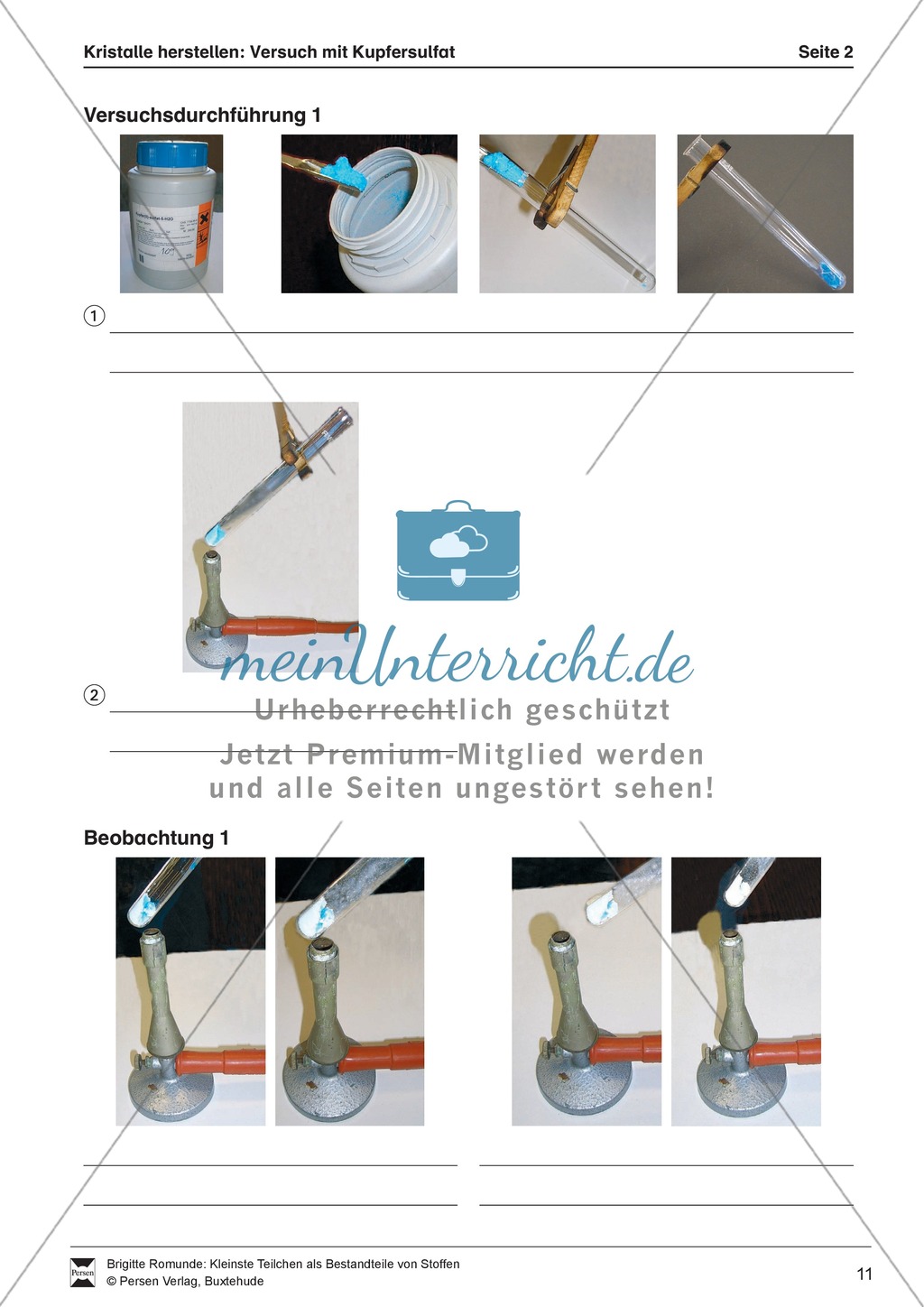 Herstellung von blauen Kupfersulfatkristallen Preview 3