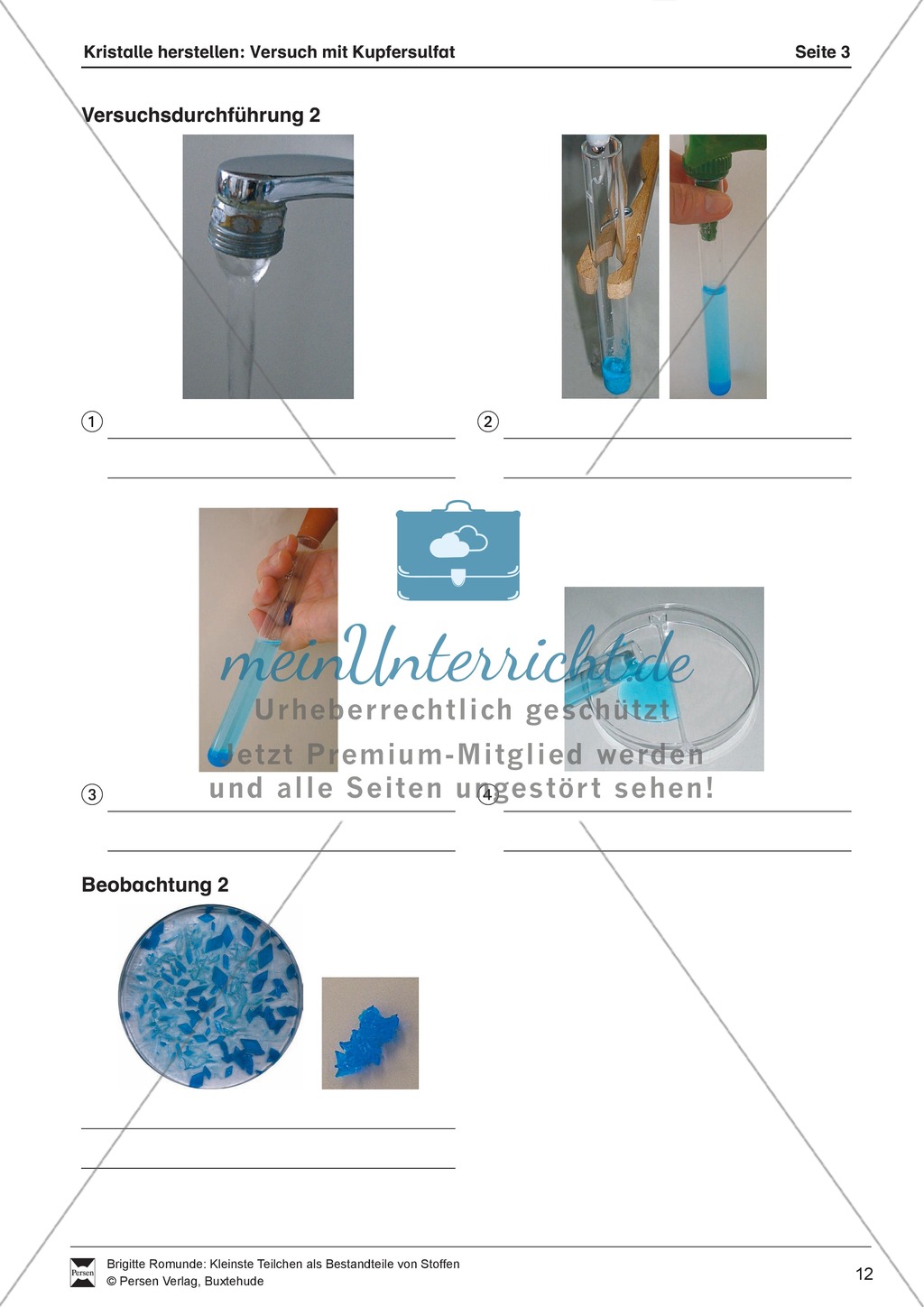 Herstellung von blauen Kupfersulfatkristallen Preview 4
