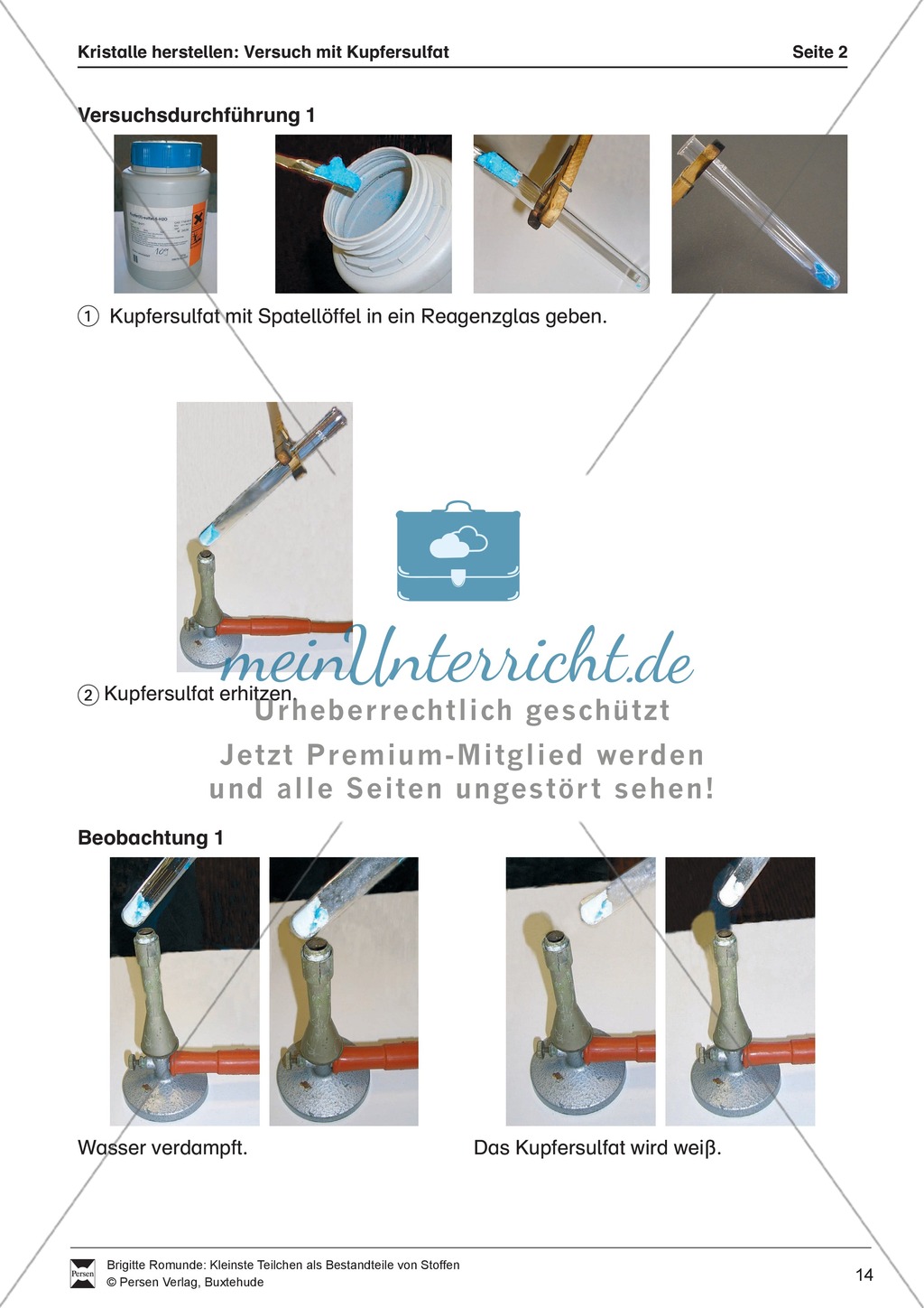 Herstellung von blauen Kupfersulfatkristallen Preview 6