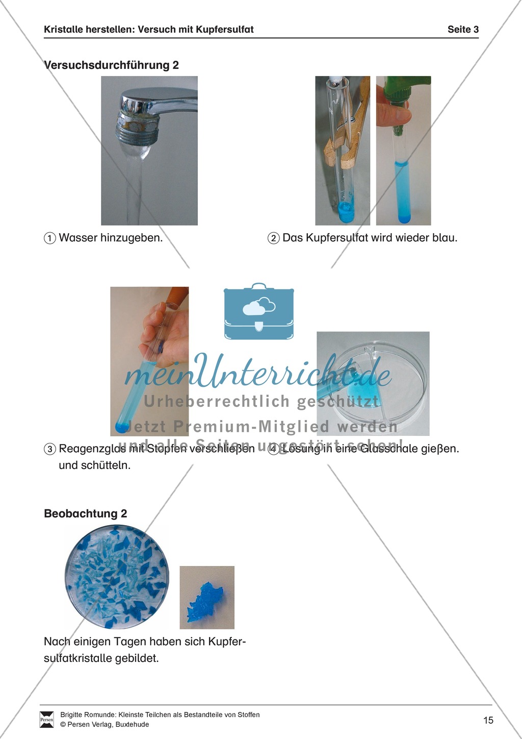 Herstellung von blauen Kupfersulfatkristallen Preview 7