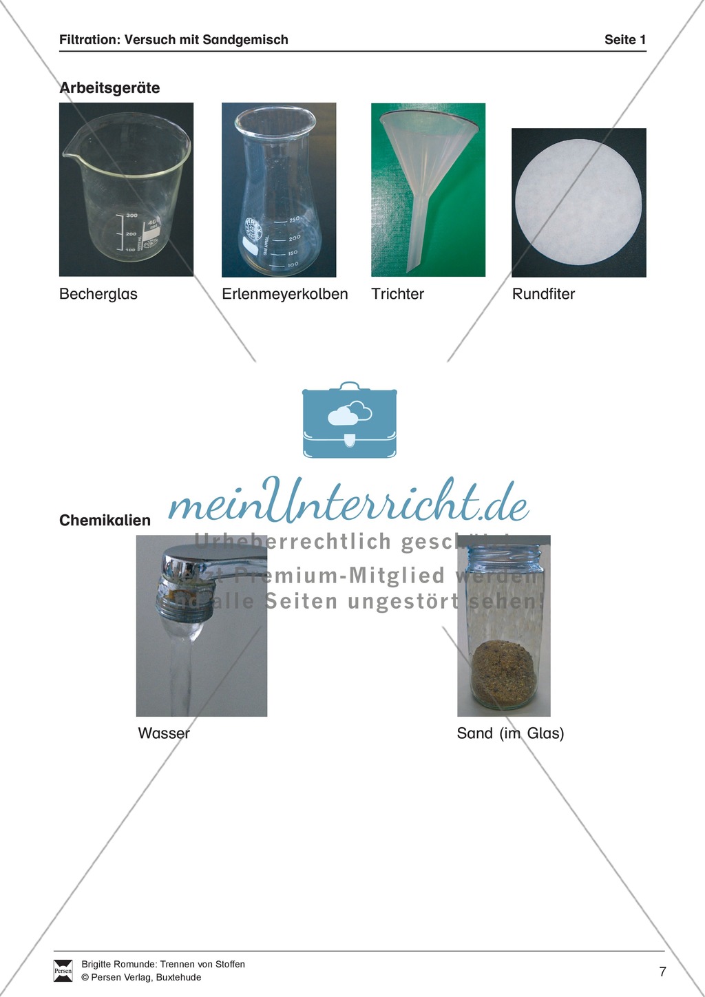 Filtration von einem Wasser-Sand-Gemisch - Experimentieren nach Fotos Preview 5