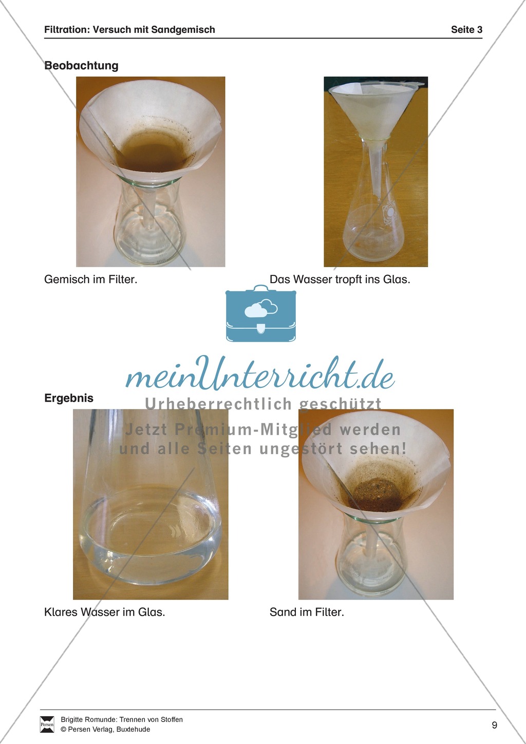 Filtration von einem Wasser-Sand-Gemisch - Experimentieren nach Fotos Preview 7