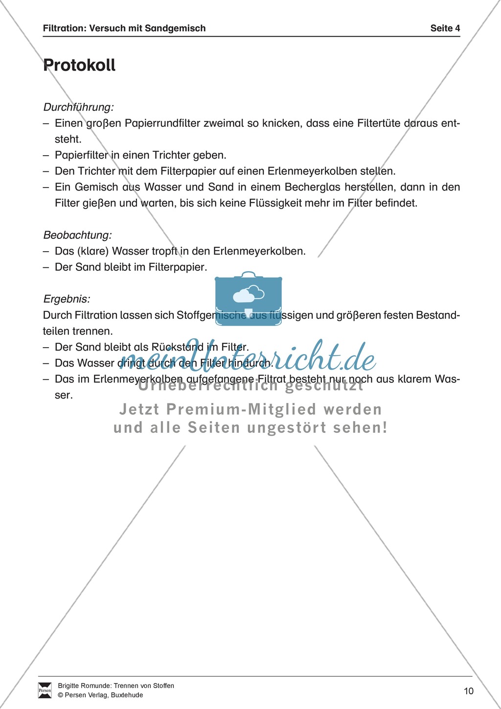 Filtration von einem Wasser-Sand-Gemisch - Experimentieren nach Fotos Preview 8