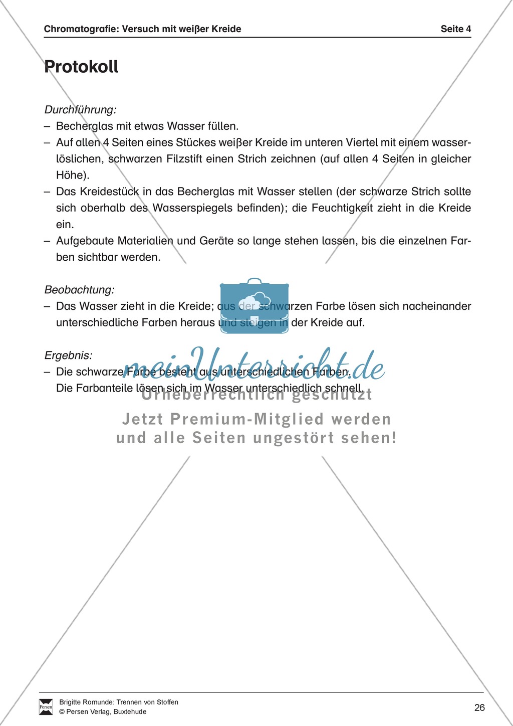 Chromatografie von Filzstiften - Auftrennung der Farben auf einem Kreidestück Preview 8