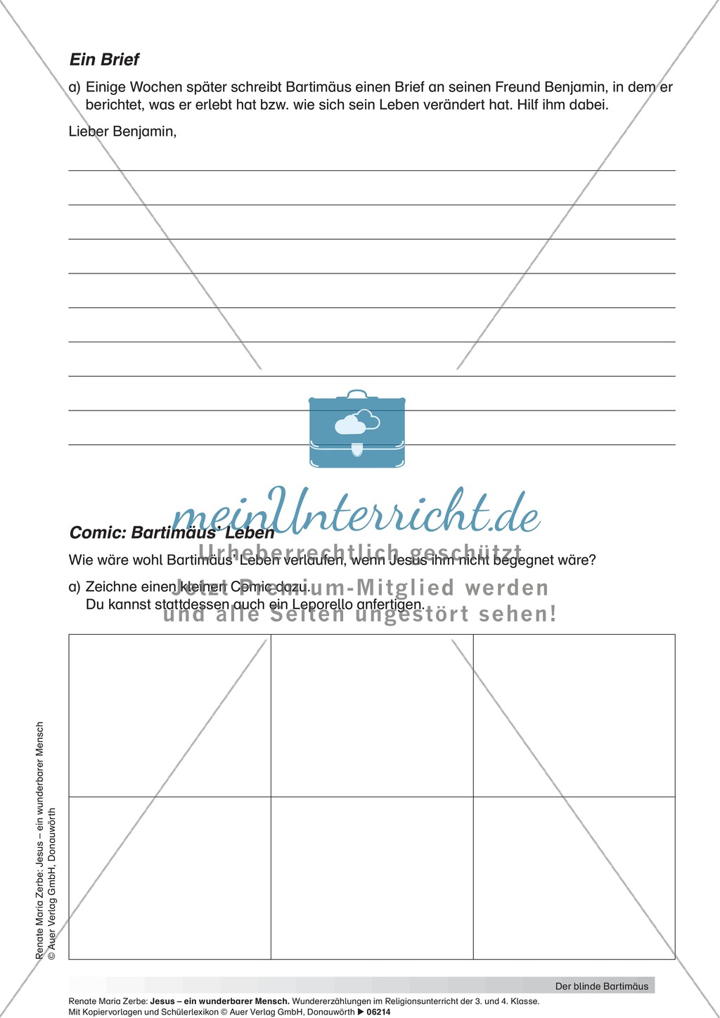 Unterrichtsgestaltungsvorschläge zum Thema Blinde Preview 3