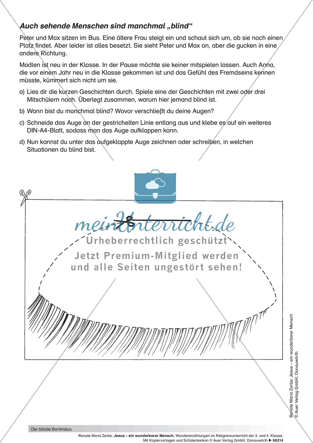 Unterrichtsgestaltungsvorschläge zum Thema Blinde Preview 4