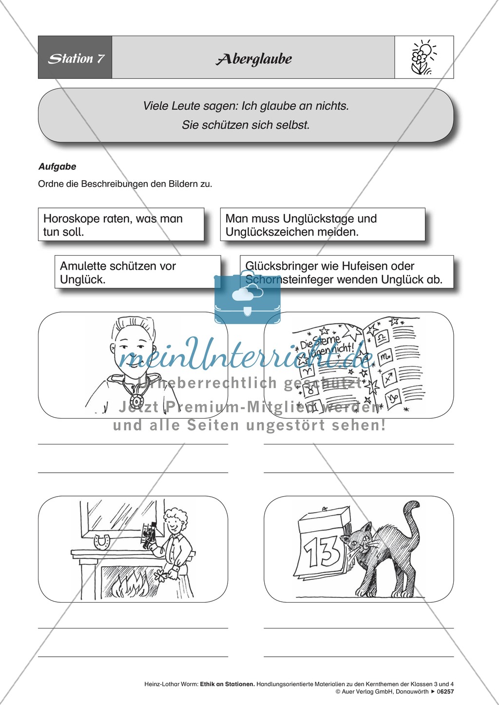 Arbeit in Stationen: Lernen, Lebensnotwendiges und Glaube Preview 7