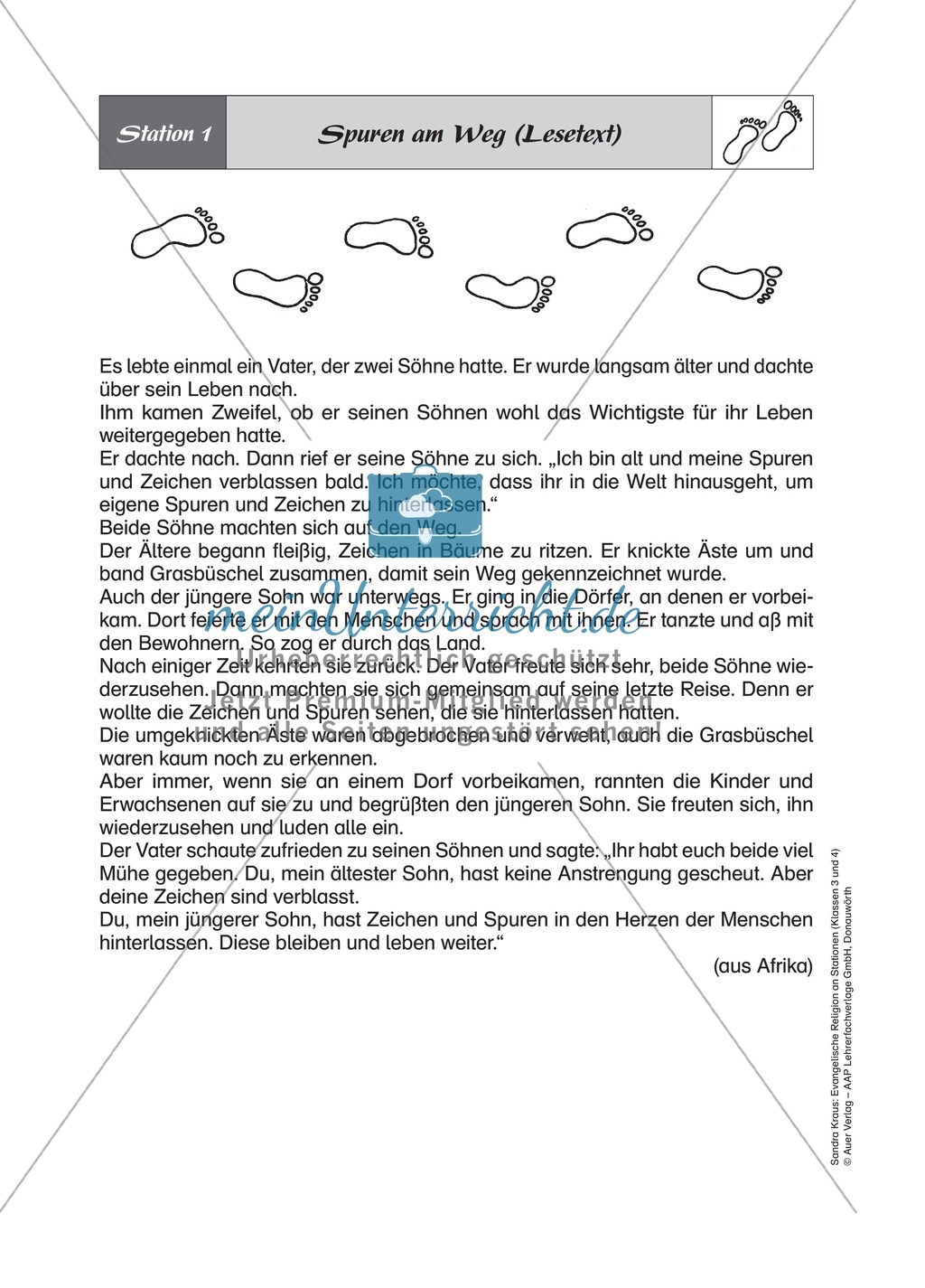 Lebensspuren entdecken und verstehen - An Stationen lernen Preview 2