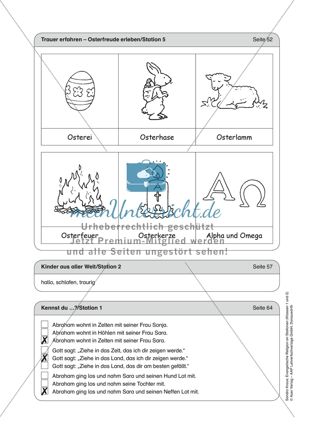 Figuren aus dem AT: Abraham - Textarbeit Preview 2
