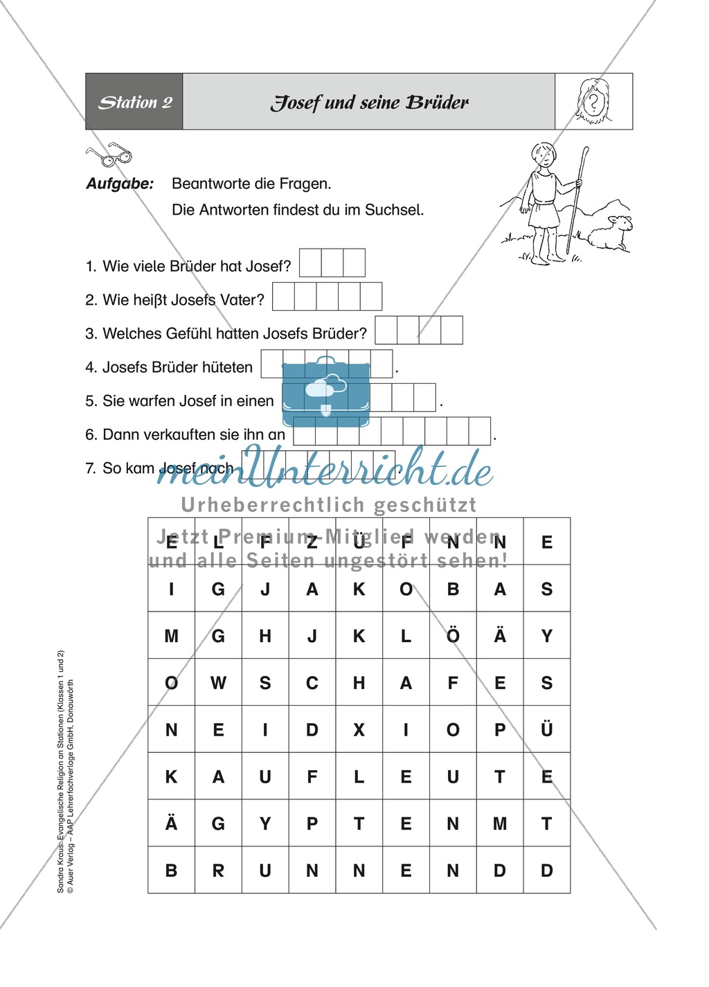 Figuren aus dem AT: Josef und seine Brüder - ein Rätsel Preview 1