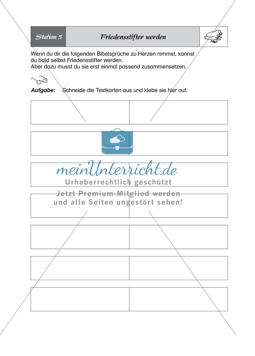 Frieden und Nächstenliebe - Stationsarbeit Preview 5