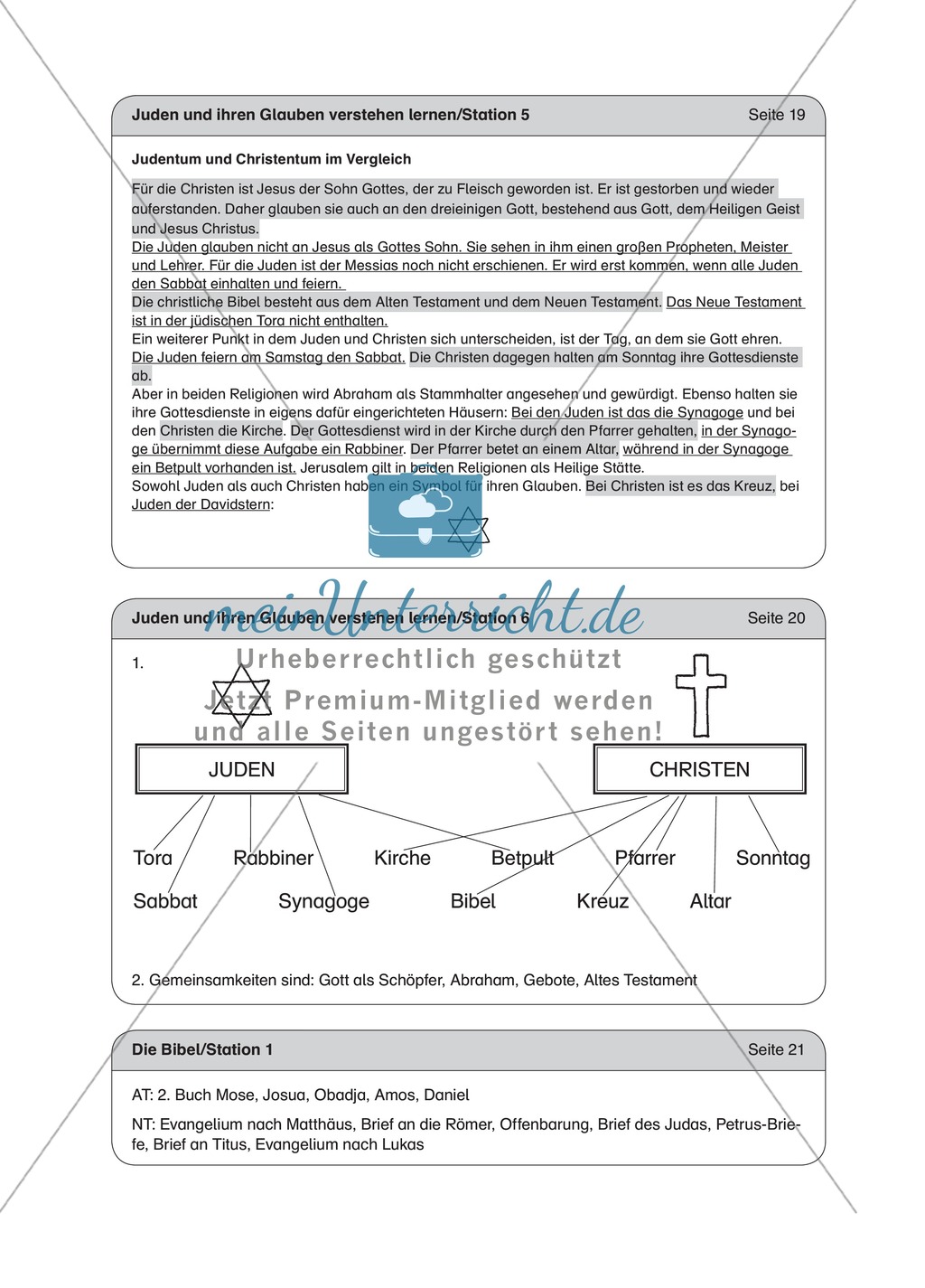 Die Bibel: Umgang und Verstehen an Stationen lernen Preview 6