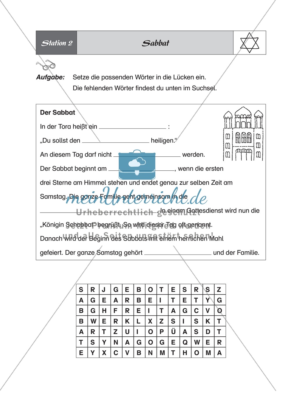 Das Judentum an Stationen kennen und verstehen lernen Preview 2