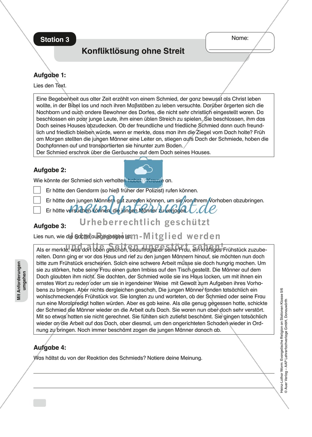 Anforderungen an das Selbst - in Stationen reflektieren Preview 3