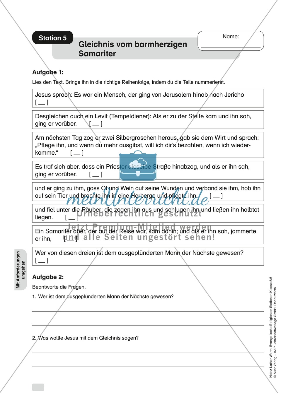 Anforderungen an das Selbst - in Stationen reflektieren Preview 5