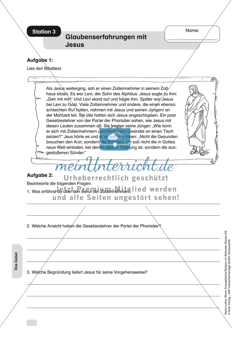 Das Gebet: Warum Jesus sich um Ausgestoßene kümmert Preview 1