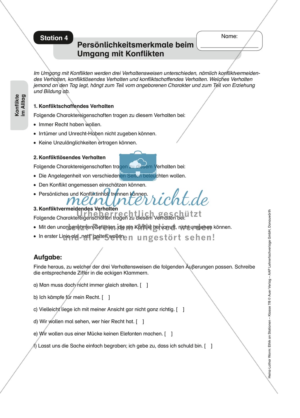 Konflikte: Konfliktbewältigung Preview 3