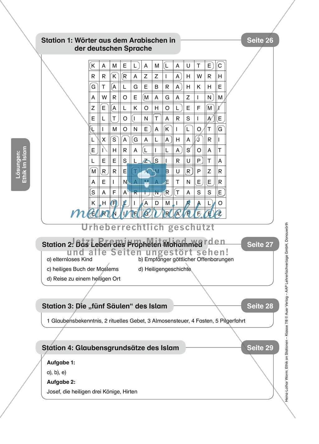 Ethik im Islam an Stationen Preview 9