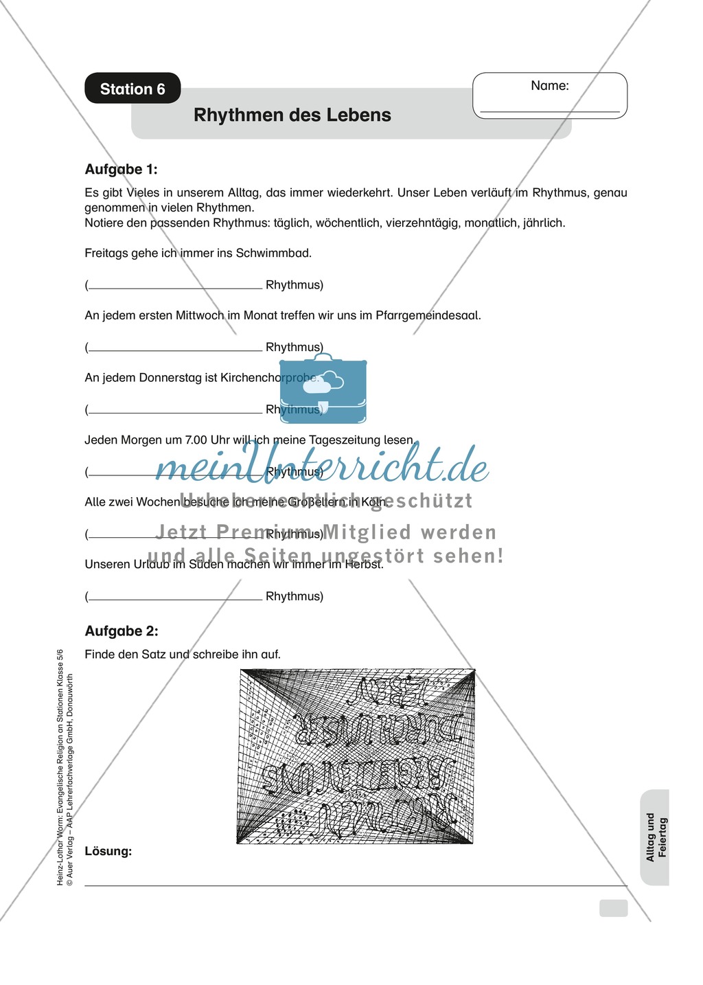 Alltag+Feiertag: Rythmus im Alltag Preview 2