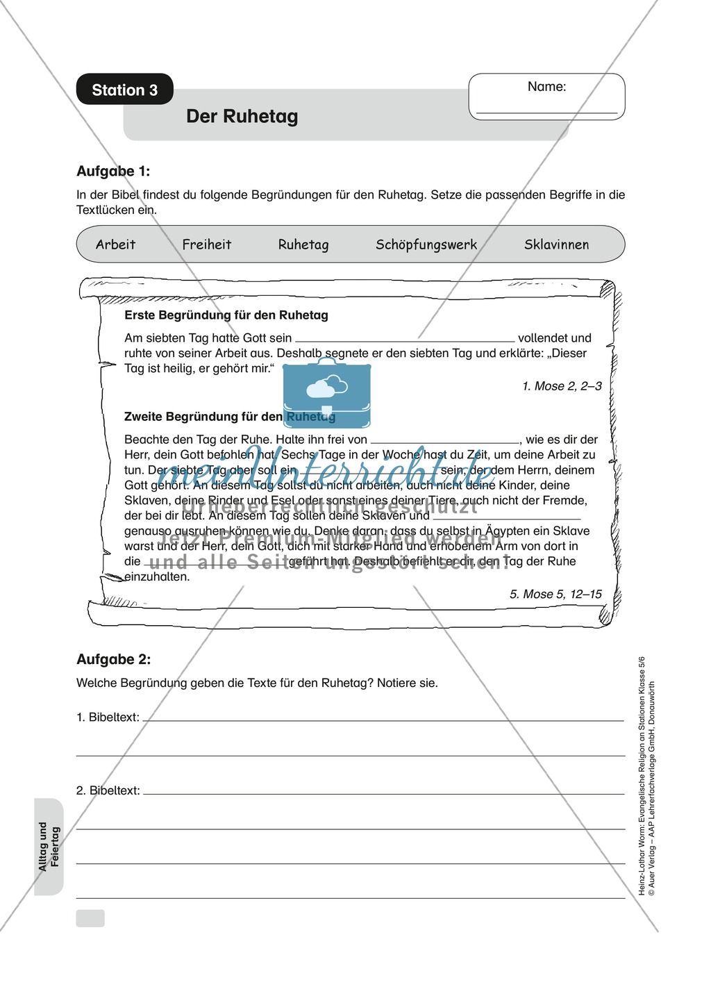 Rythmus von Alltag und Feiertag in Stationen Preview 3