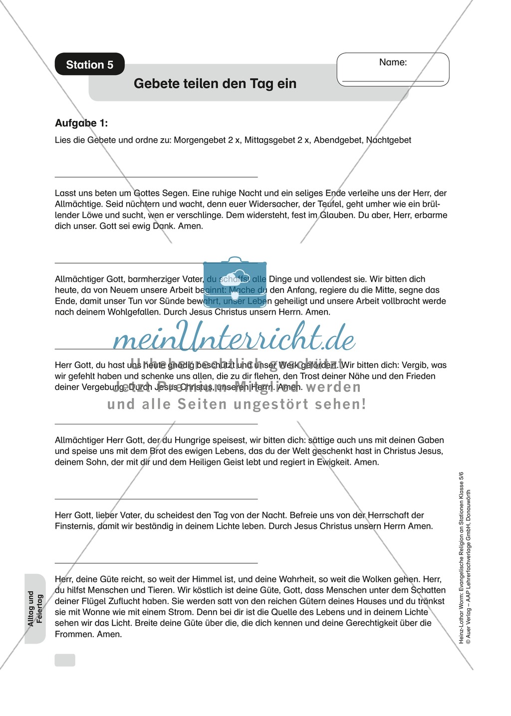 Rythmus von Alltag und Feiertag in Stationen Preview 5