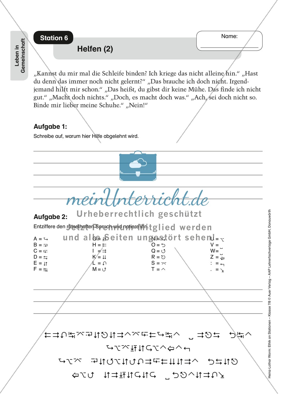 Leben in Gemeinschaft: Helfen - Fallbeispiele Preview 2
