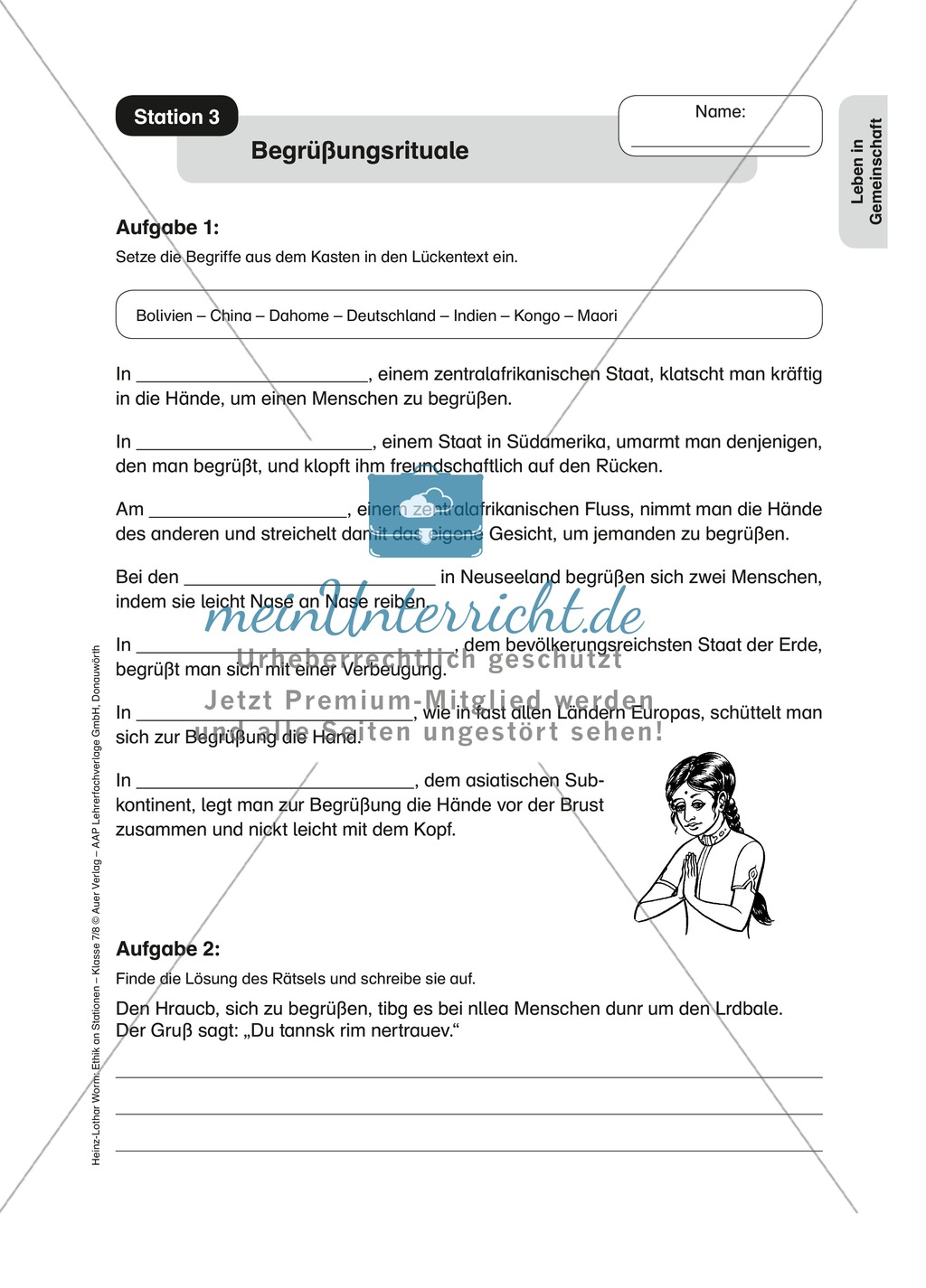 Wie Zusammenleben funktionieren kann - Stationen Preview 3