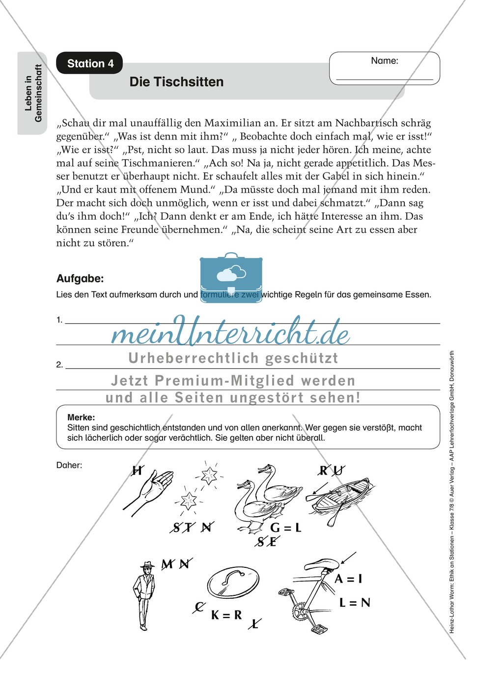 Wie Zusammenleben funktionieren kann - Stationen Preview 4
