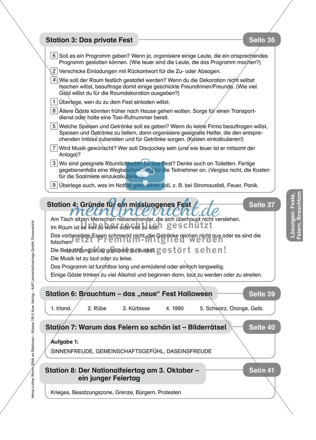 Feste und Brauchtum an Stationen Preview 10