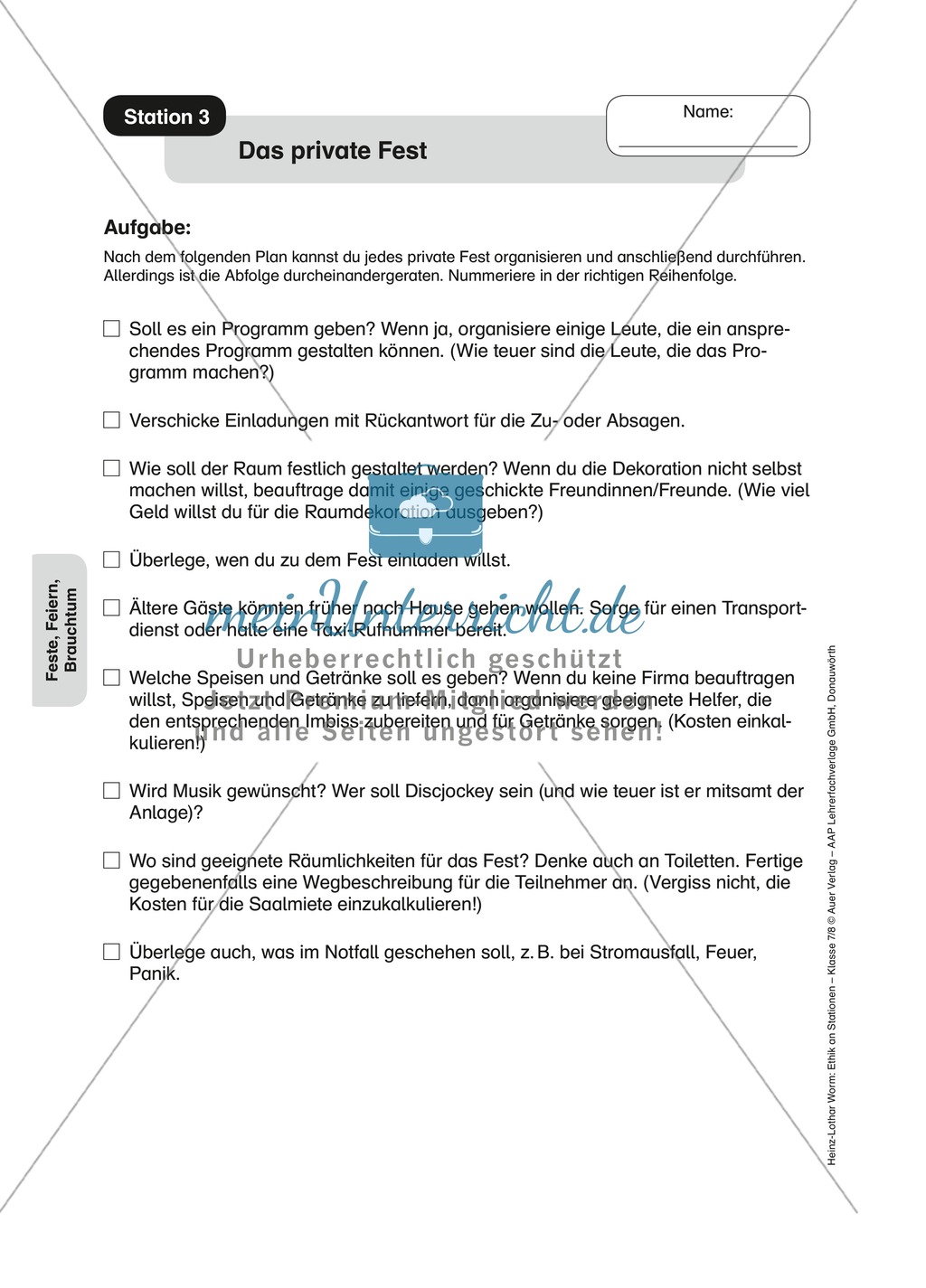 Feste und Brauchtum an Stationen Preview 3