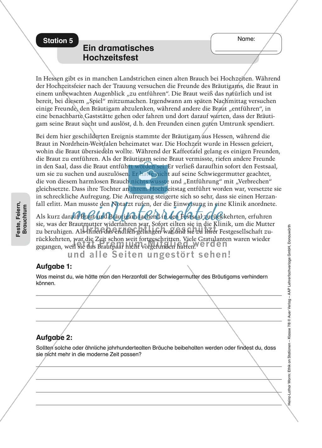 Feste und Brauchtum an Stationen Preview 5