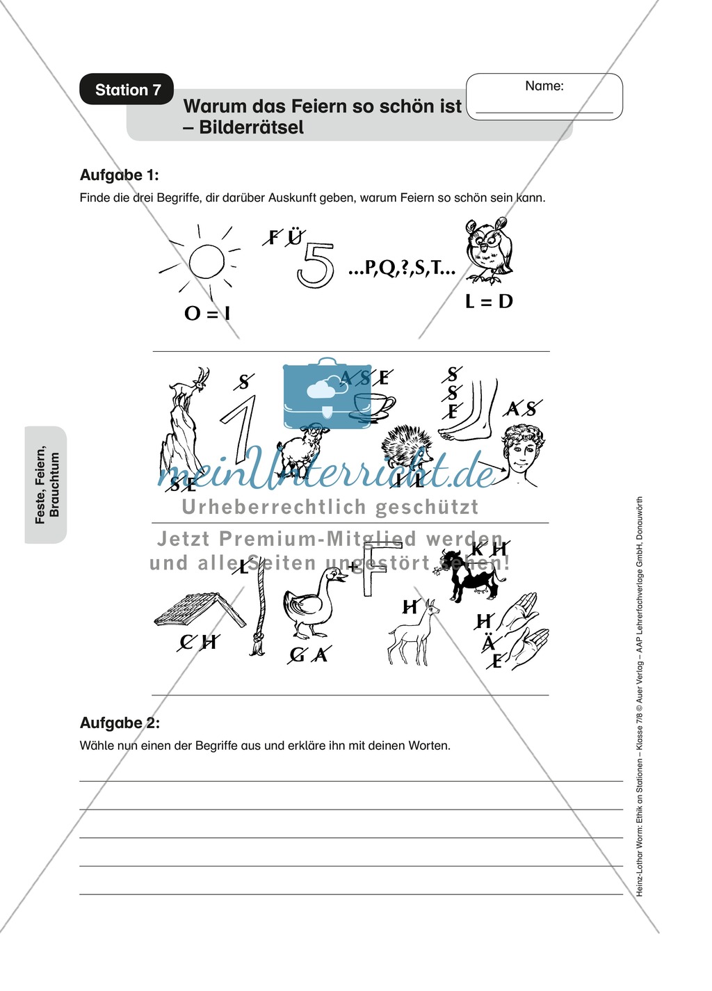 Feste und Brauchtum an Stationen Preview 7