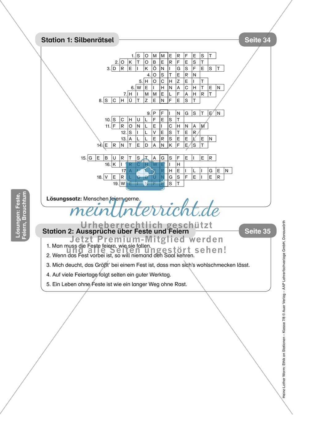 Feste und Brauchtum an Stationen Preview 9