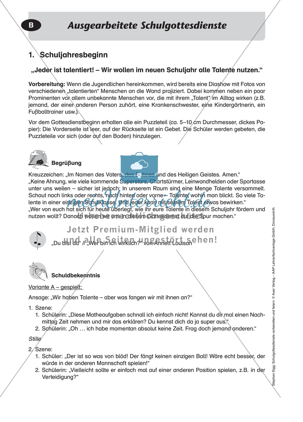 Gottesdienst gestalten: Jeder hat Talent Preview 1