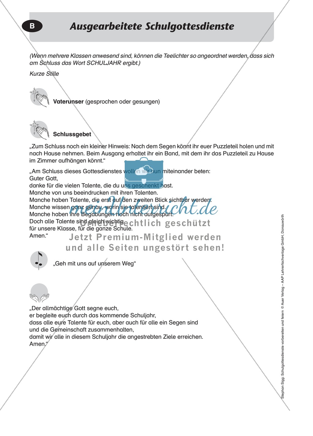 Gottesdienst gestalten: Ein Gleichnis zum Thema Talent Preview 3