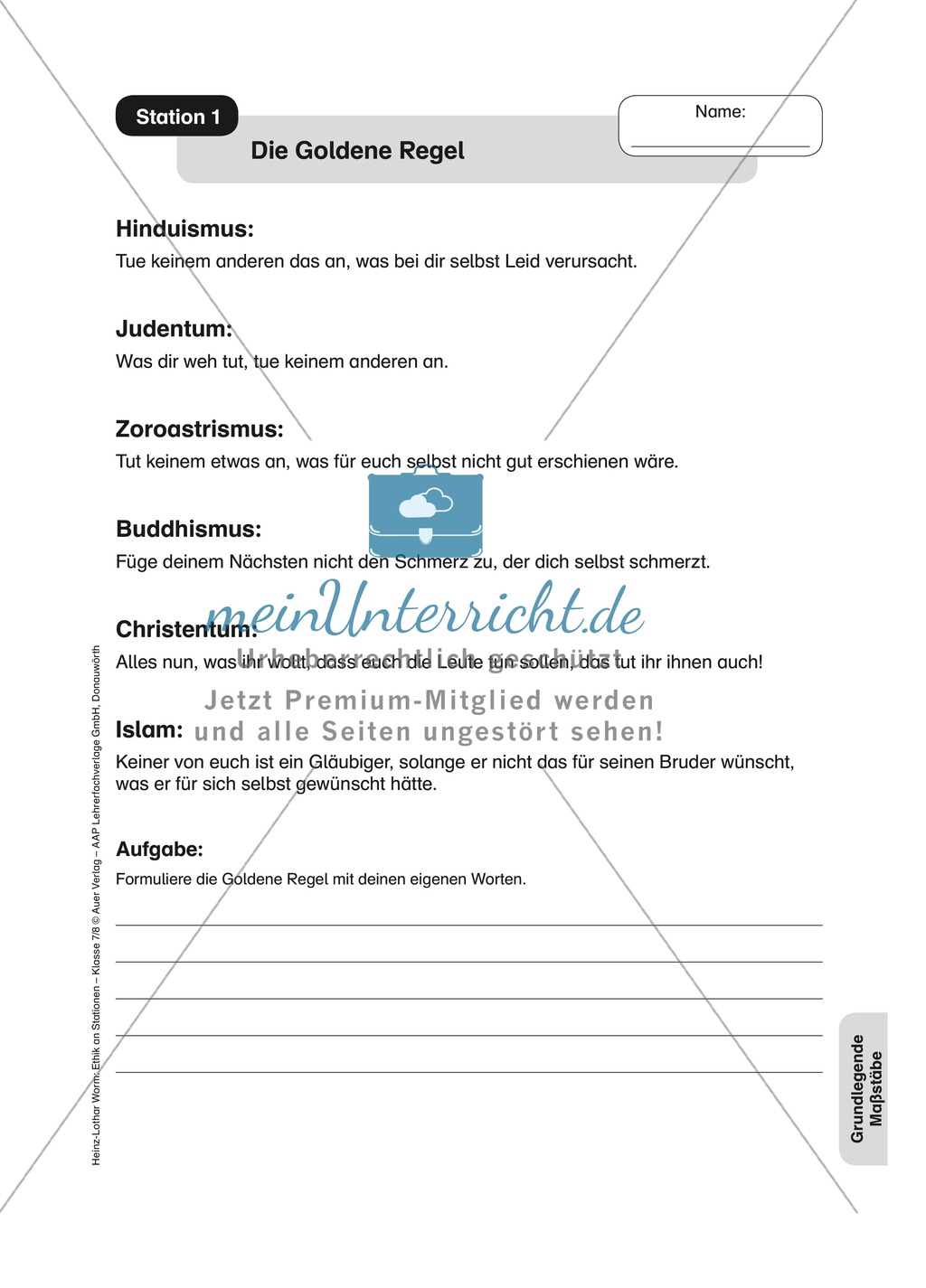 Maßstäbe menschlichen Handelns in Stationen Preview 1