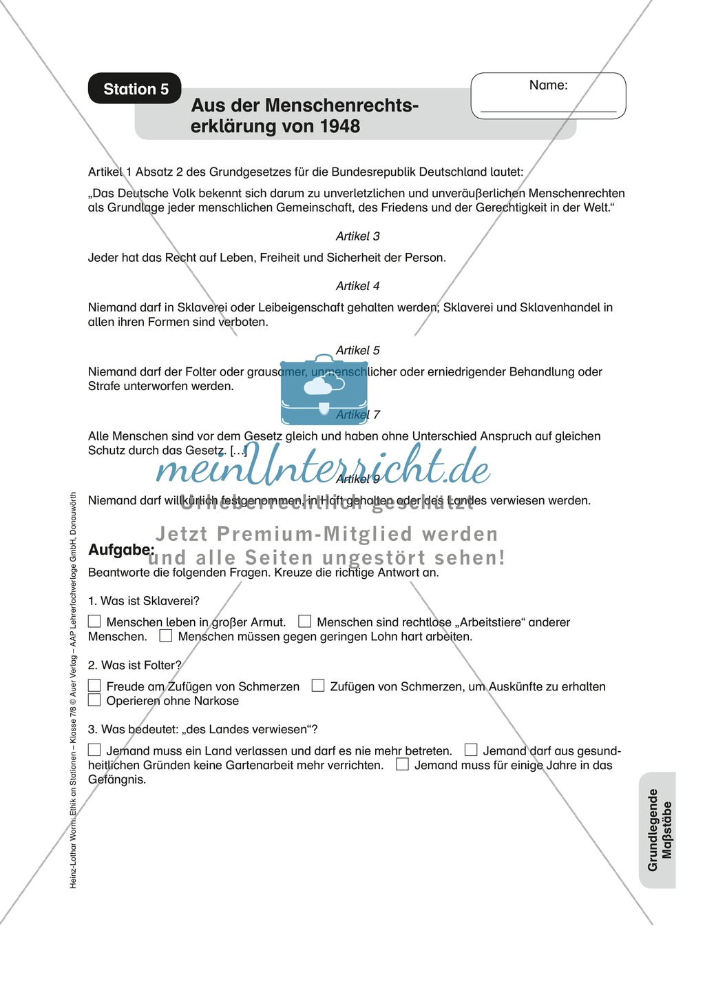 Maßstäbe menschlichen Handelns in Stationen Preview 5